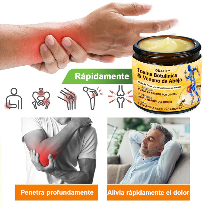 ODALIT™ Toxina Botulínica & Veneno de Abeja Alivio del Dolor Crema Cicatrizante de Huesos🔄