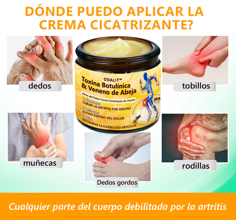 ODALIT™ Toxina Botulínica & Veneno de Abeja Alivio del Dolor Crema Cicatrizante de Huesos🔄