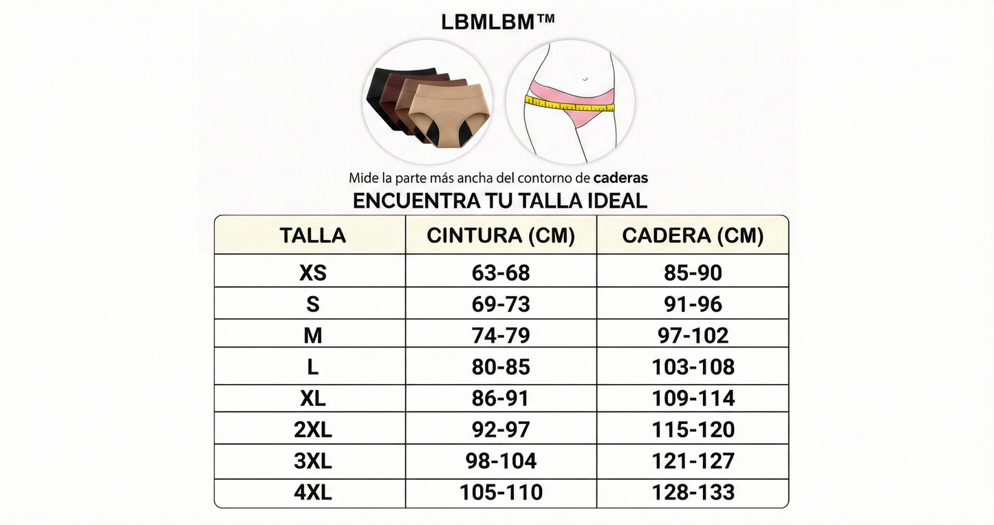 💖 Último Día | 50% DESCUENTO Pack de 4 Pantis Protectoras LBMLBM™ 100% a Prueba de Fugas